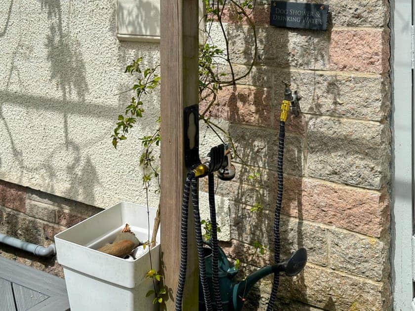 New outside tap and shower hose attachment for washing your four-legged friend | Tigh-na-Creige, Colintraive