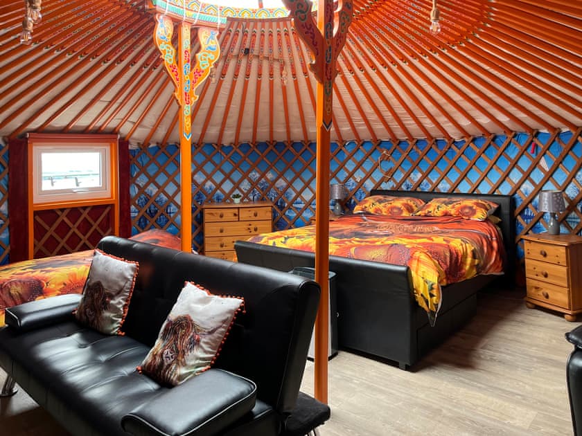 Interior | Orange Yurt - Clochforbie Yurts, Fisherie