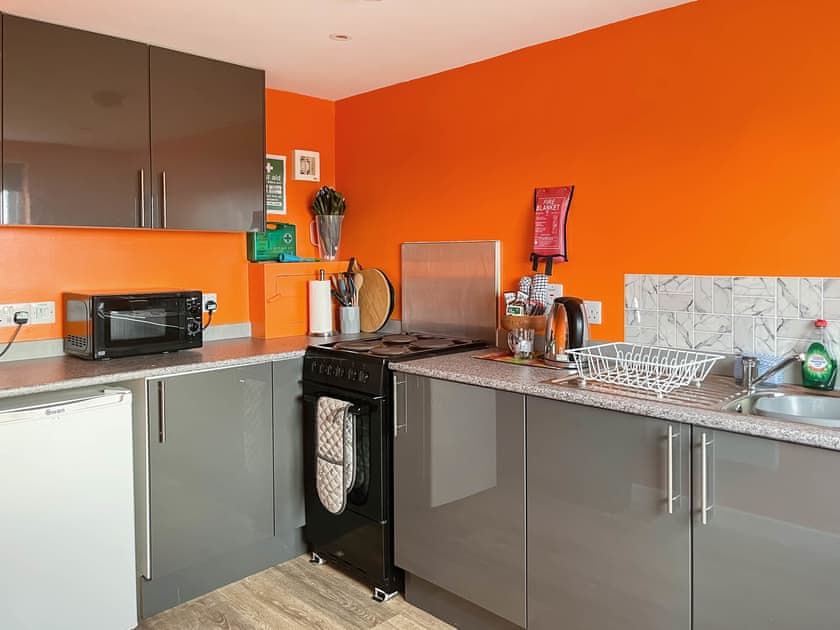 Kitchen | Orange Yurt - Clochforbie Yurts, Fisherie