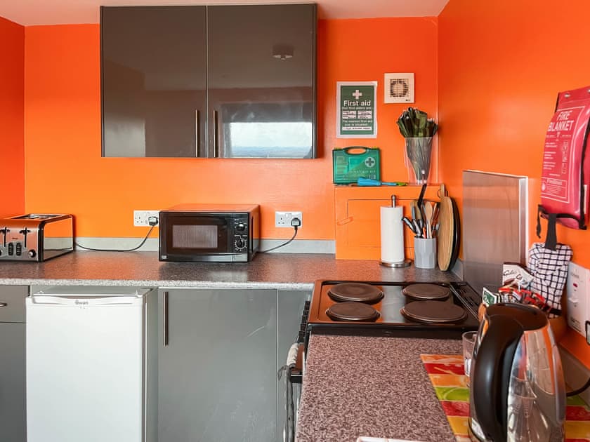 Kitchen | Orange Yurt - Clochforbie Yurts, Fisherie