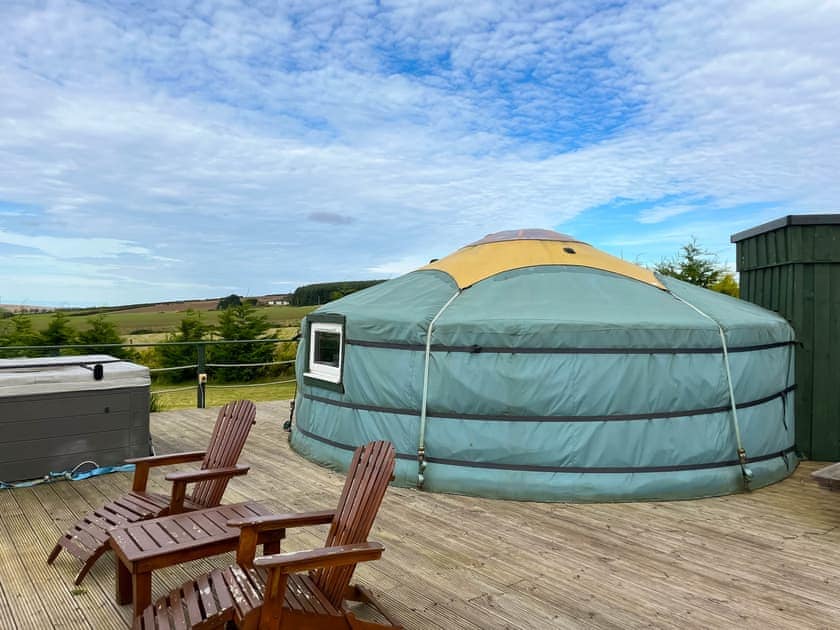 Decking | Orange Yurt - Clochforbie Yurts, Fisherie