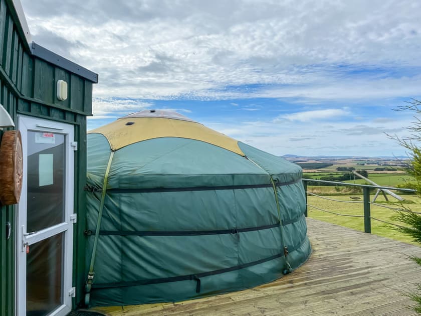 Decking | Orange Yurt - Clochforbie Yurts, Fisherie
