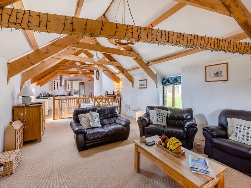 Open plan living space | Higher Churchtown Farm - Proper Job - Higher Churchtown Farm Barns, Tresmeer, near Launceston