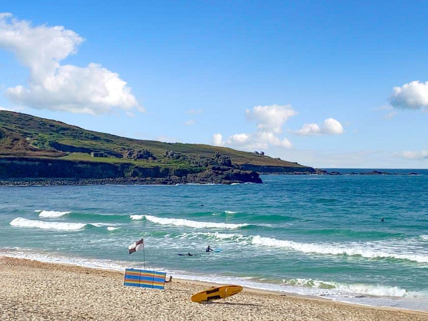 Porthmeor is the closet beach, three minutes down the hill | Ocean Breezes, St Ives