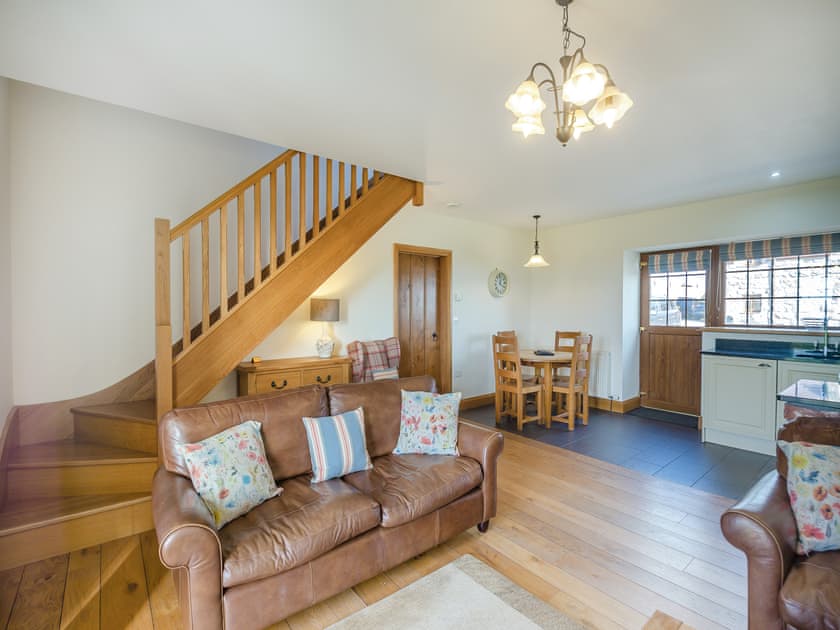 Open plan living space | Siambr - Parc Wernol Cottages, Chwilog, near Pwllheli