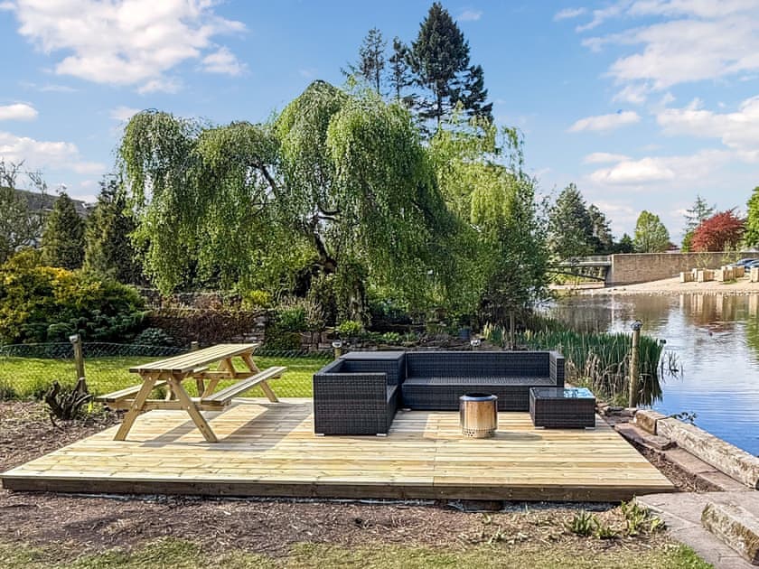 Sitting out area by the river | Dunmallet, Pooley Bridge and Northern Ullswater