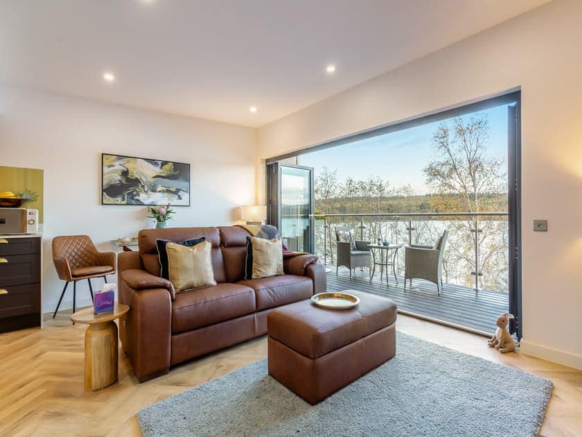 Open plan living space | Kimcraigan Lodge, Lochend