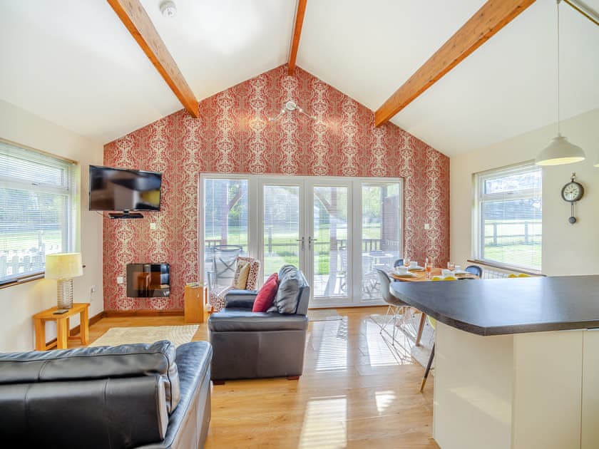 Open plan living space | Winston Lodge - Birchdale Lodges & Alpaca’s, Norton Disney, near Lincoln