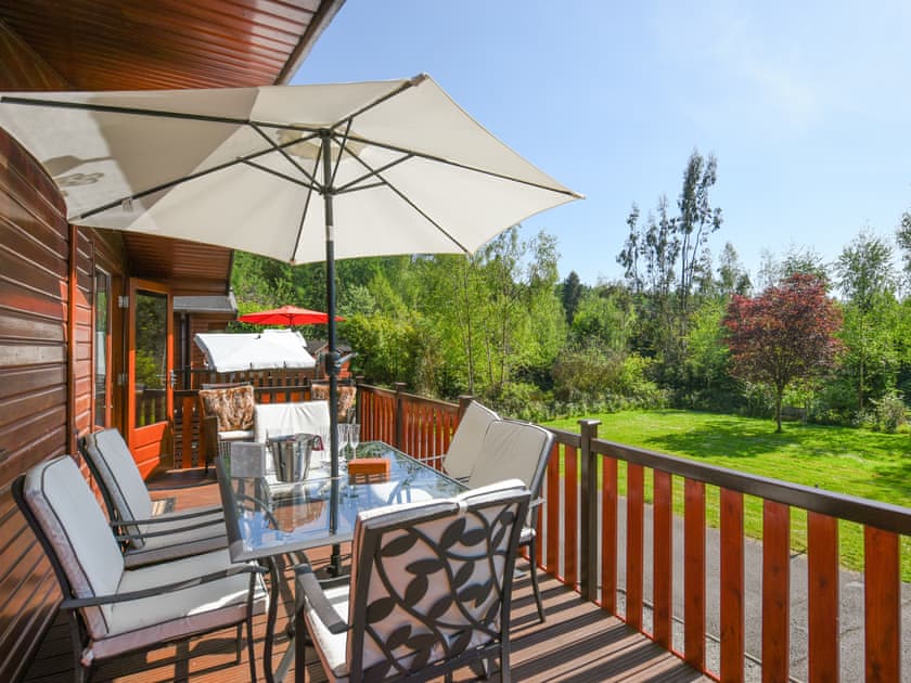 Sitting-out-area | Waterfall Lodge, Astbury, near Bridgnorth