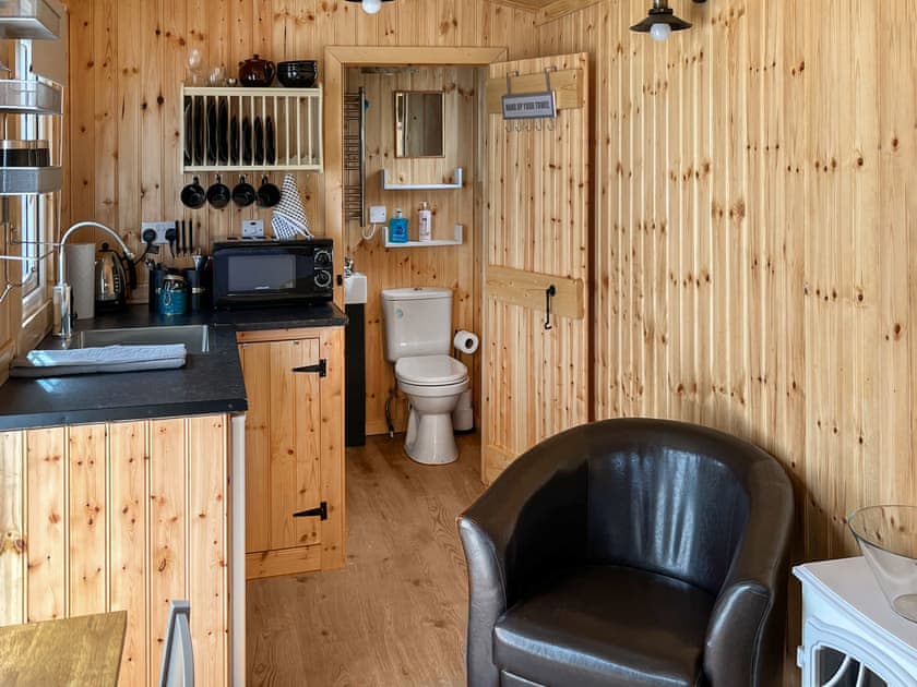 Open plan living space | Shepherds Cabin - Shepherds Holidays, Kilmallieu