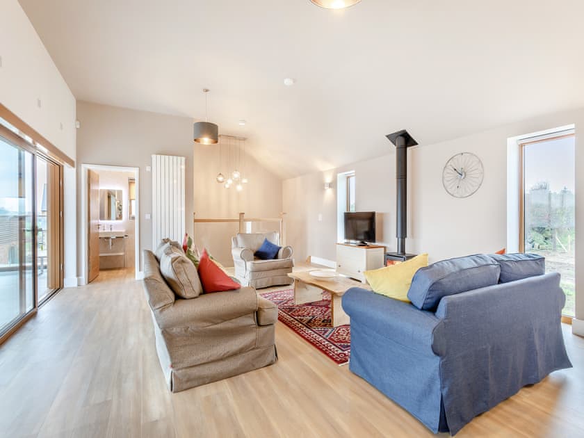 Open plan living space | Hollyhocks - Glebe Farm, Woodford