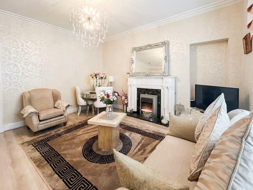 Living area | Beachcomber Apartment, Girvan