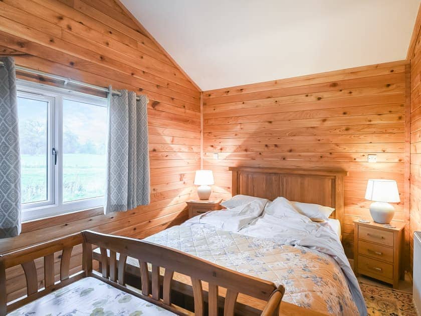 Double bedroom | Llwynog Lodge, Montgomery