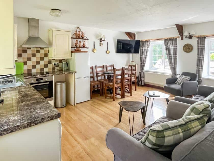 Spacious yet cosy open plan living area | Mill Cottage - Trimstone Manor Cottages, Trimstone, near Woolacombe