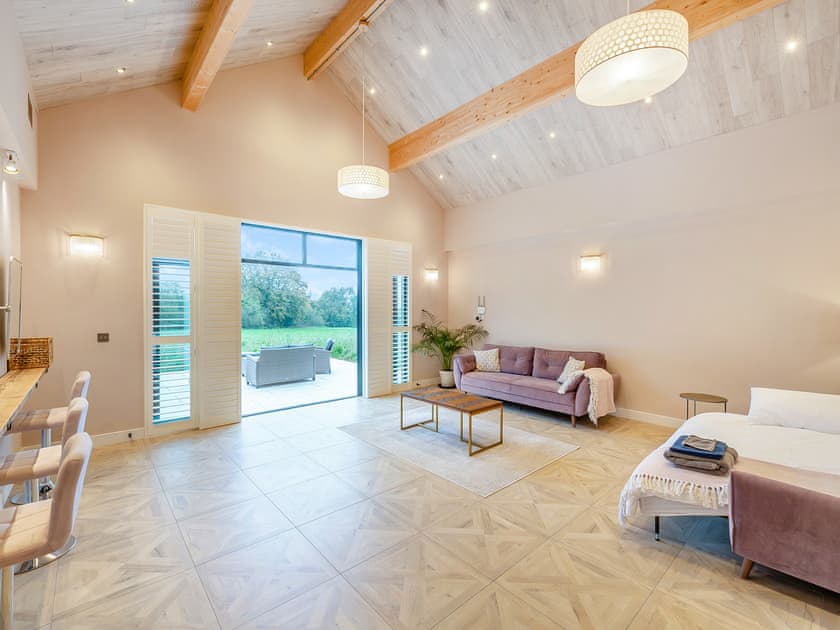 Living area/ Bedroom 3  | OhSo Cabin, Exeter