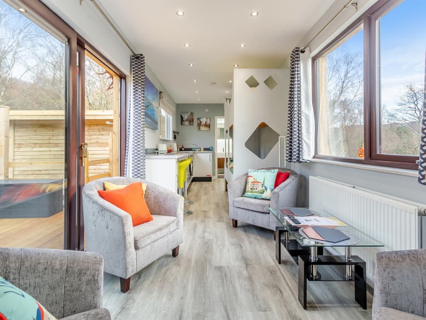 Open plan living space | Burnside View - Highland Retreats, Cannich, near Beauly