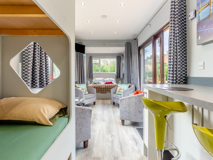Open plan living space | Burnside View - Highland Retreats, Cannich, near Beauly