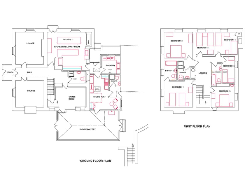 Floor plan | Otter House, Near Dartmouth