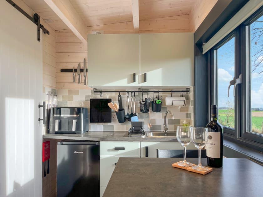Open plan living space | Barn Owl Cabin - Redroofs Retreats, Forfar