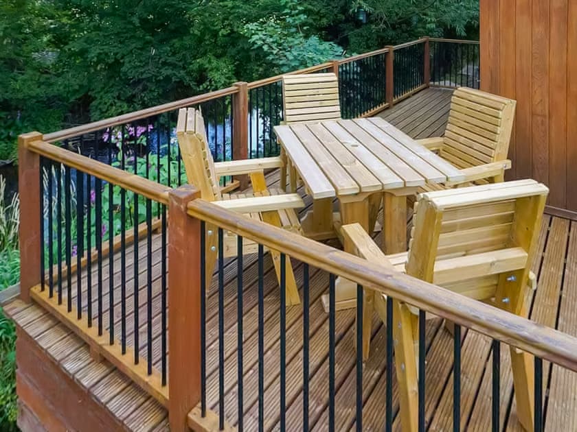 Sitting-out-area | Chestnut Lodge, Clunton, nr Bishops Castle