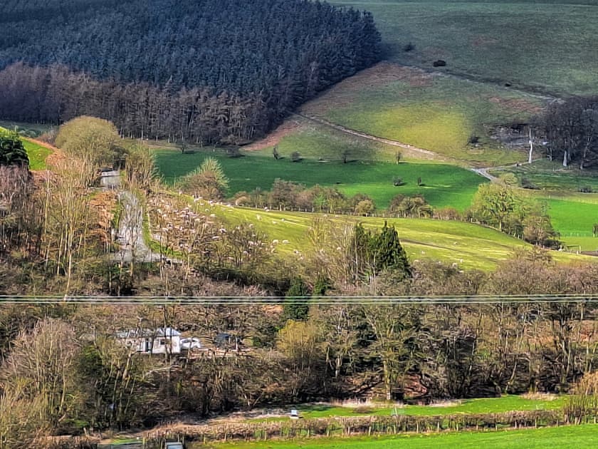 You can see Glen Y Nant in amongst the trees on the left | Glen Y Nant, New Radnor, near Presteigne