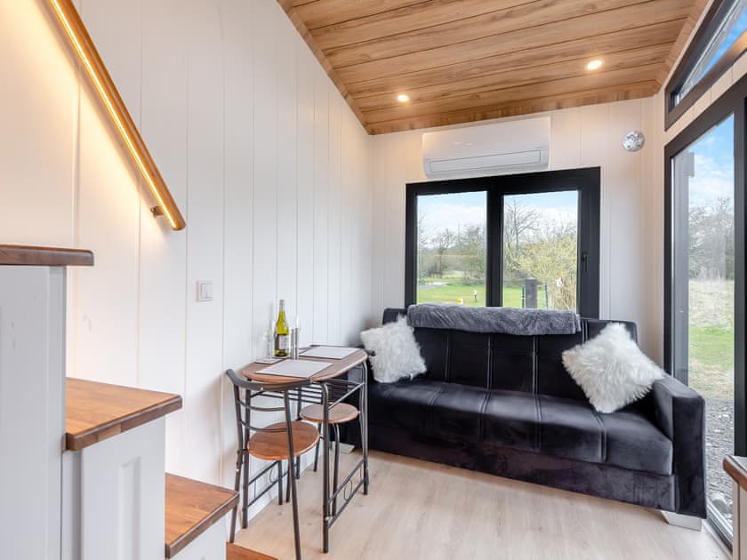 Open plan living space |  Meadow Lodge - Ailby Retreats, Ailby