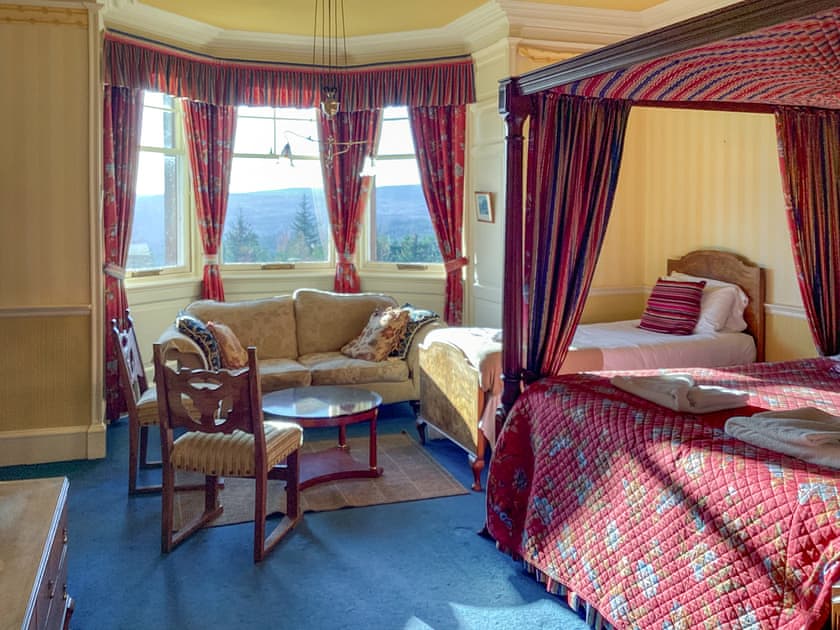 Double bedroom | The Carnegie Rooms at Aultnagar Lodge - Country House Holidays, Lairg