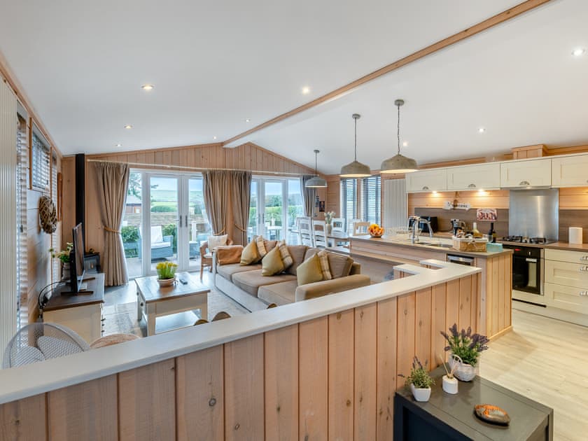 Open plan living space | Lobster Lodge - Russell Lodges at The Pines, Runswick Bay