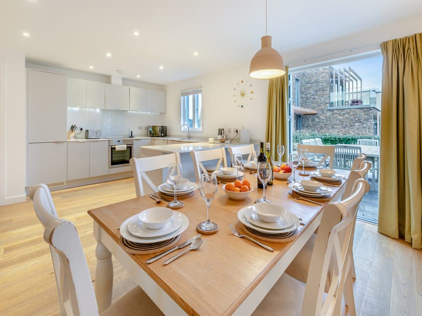 Kitchen/diner | Lodge 74 Una - St Ives Resort, Carbis Bay, near St Ives