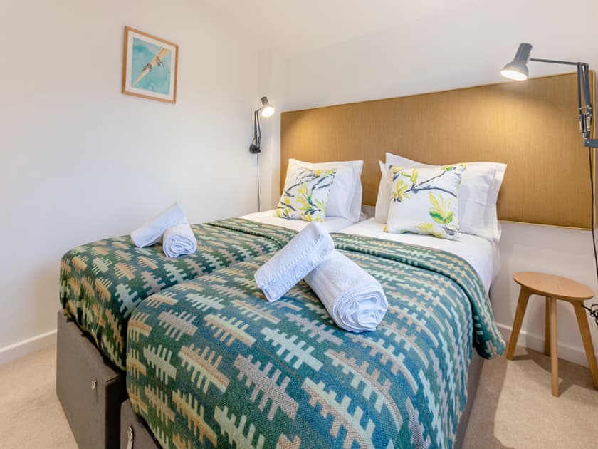 Twin bedroom | Lodge 74 Una - St Ives Resort, Carbis Bay, near St Ives