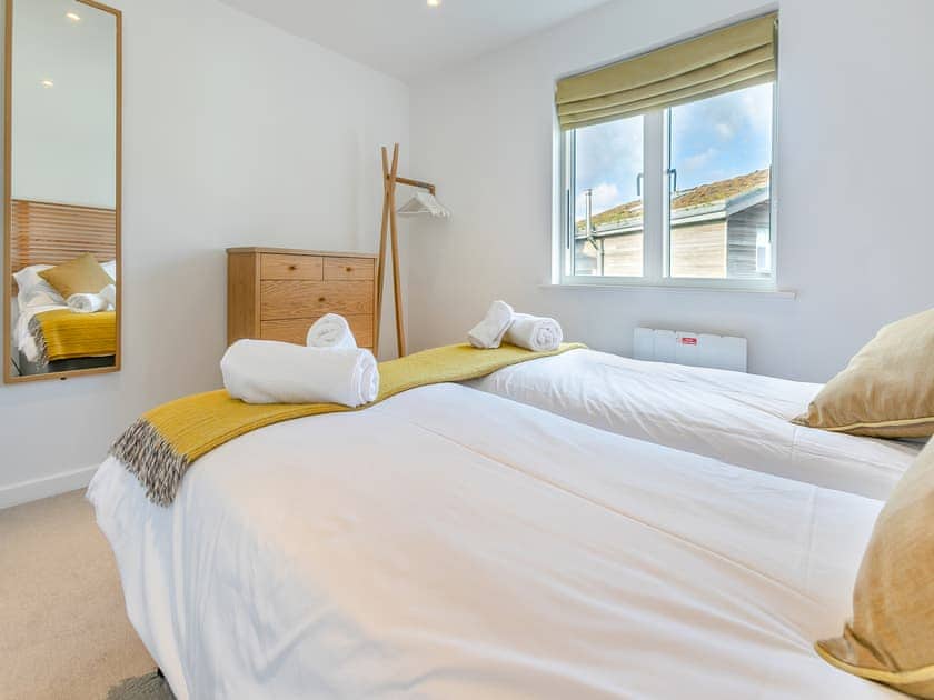 Twin bedroom | Lodge 66 Una - St Ives Resort, Carbis Bay, near St Ives