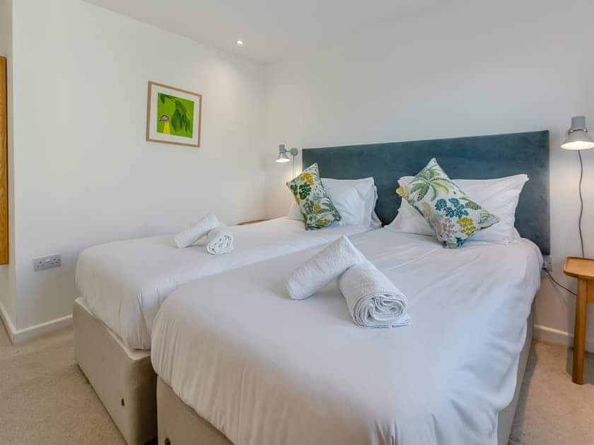 Twin bedroom | Lodge 53 Una - St Ives Resort, Carbis Bay, near St Ives