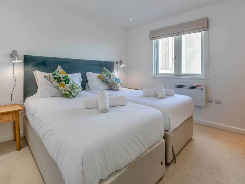 Twin bedroom | Lodge 53 Una - St Ives Resort, Carbis Bay, near St Ives