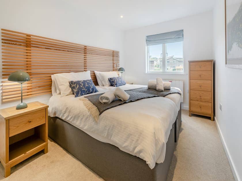 Twin bedroom | Lodge 52 Una - St Ives Resort, Carbis Bay, near St Ives