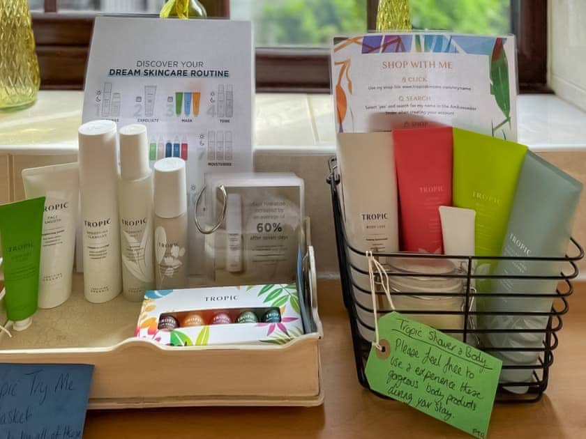 A selection of Tropic products to experience during your stay  | White Stones Cottage, Caister-on-Sea, near Great Yarmouth