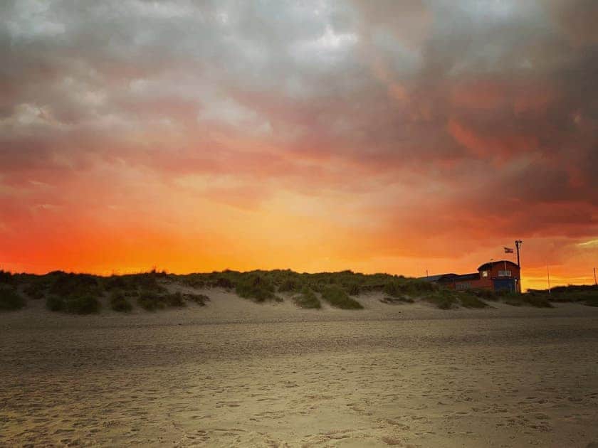 Sunset on Caister on Sea beach | White Stones Cottage, Caister-on-Sea, near Great Yarmouth