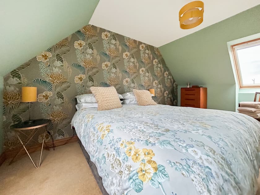 Double bedroom upstairs | Sheildaig Cottage Annexe, St Cyrus, near Montrose