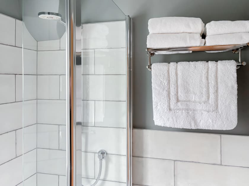 Wonderful shower above the bath | Ebor Cottage, York