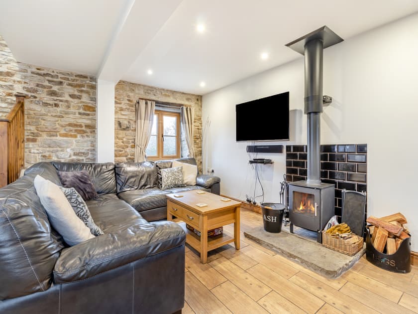 Open plan living space | The Pig Sty - Green Farm Holiday Cottages, Cutthorpe, near Chesterfield