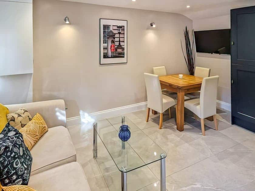 Open plan living space | Woodcutter Cabin - Beechlawn Holidays, Leatherhead