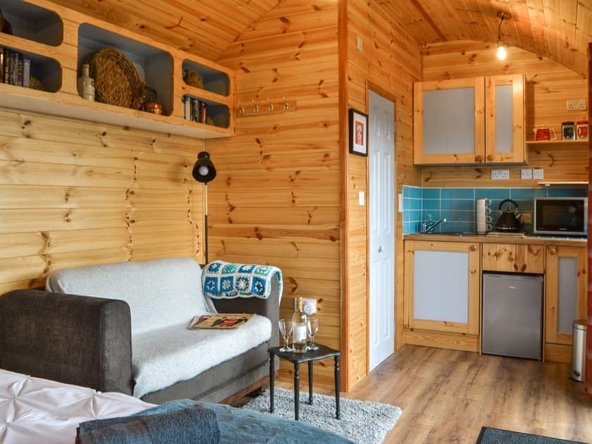 Open plan living space | Hadrian’s Wall Shepherd’s Hut at Brockalee Farm, Bardon Mill, Near Hexham