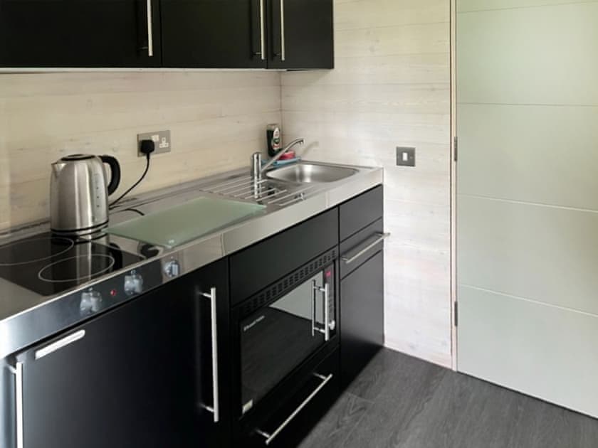 Kitchen | Grouse Glamping Pod - Oakwood Glamping Pods, Aviemore