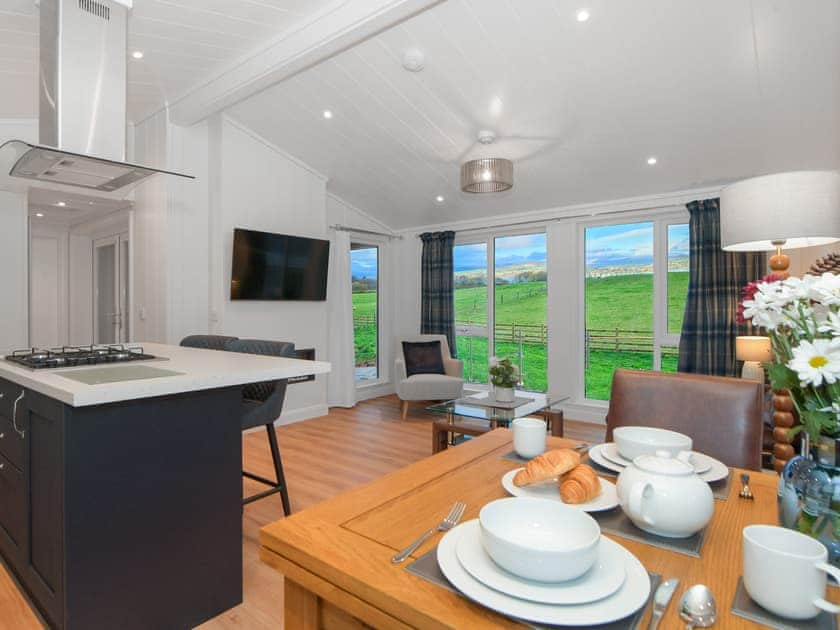 Open plan living space | Glencoe Luxury Lodge, Erskine