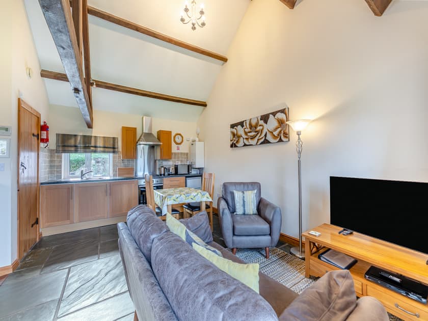 Open plan living space | Eight Byre - Dickinson Place Holiday Cottages, Allonby