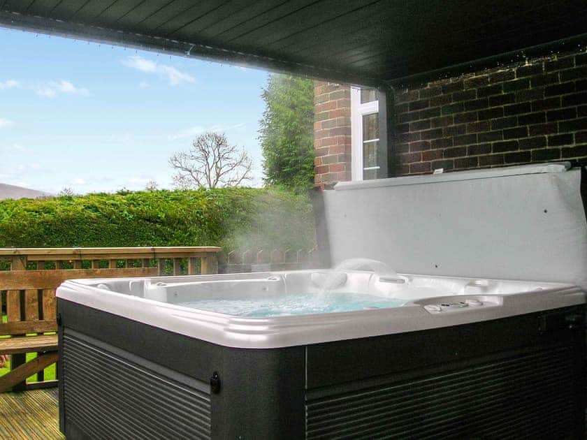 Hot tub | Bevan House, Hundred House, near Builth Wells