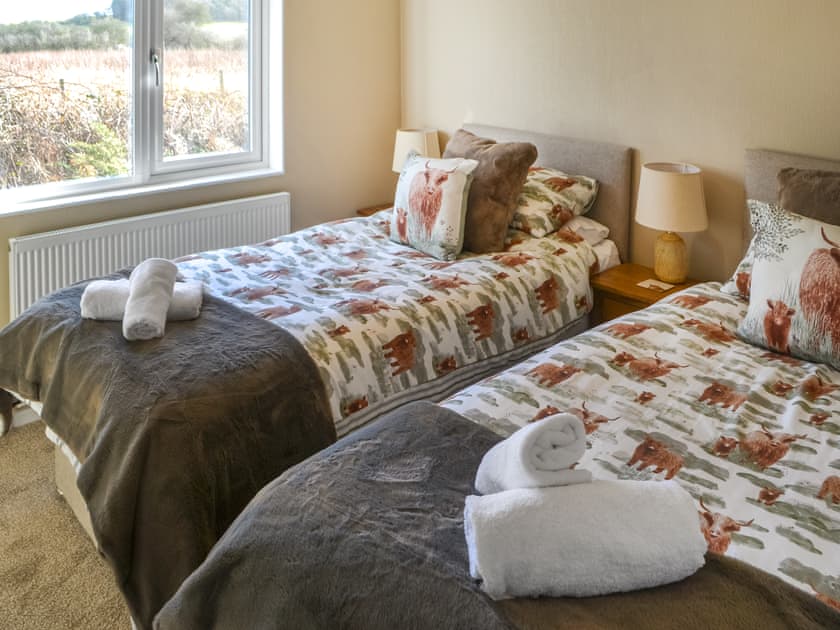 Twin bedroom | Floki’s Lodge, Felmoor Park, near Morpeth