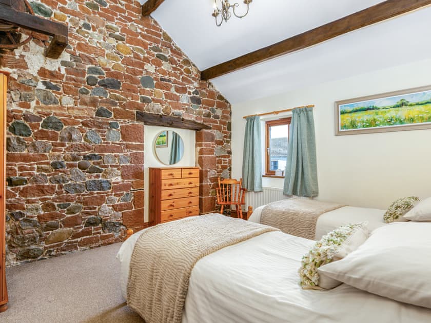 Twin bedroom | Barley Store - Dickinson Place Holiday Cottages, Allonby