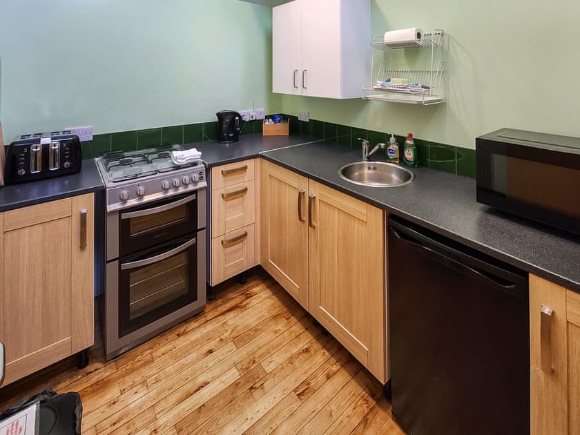 Kitchen | Quinag Studio Apartment - Inchnadamph Lodge Properties, Inchnadamph, near Lochinver