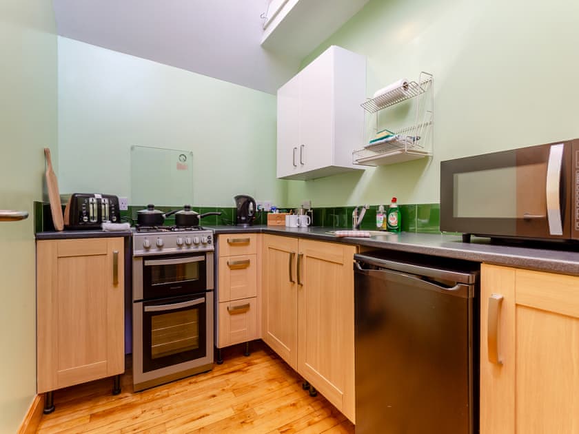 Kitchen | Quinag Studio Apartment - Inchnadamph Lodge Properties, Inchnadamph, near Lochinver