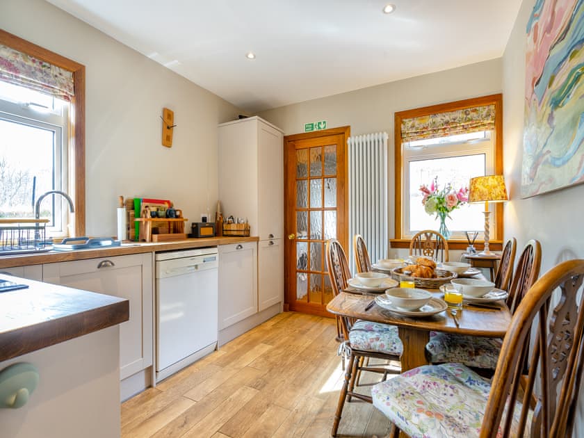 Kitchen/diner | Clunie Dam Lodge, Loch Tummel